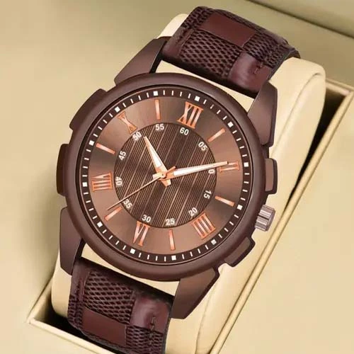 New Stylish Dial And Brown watch Boy and children analogue Brown dial Watch Anal