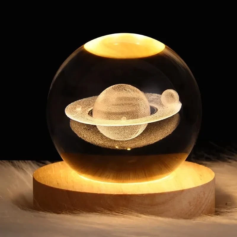 3d crystal Saturn lamp