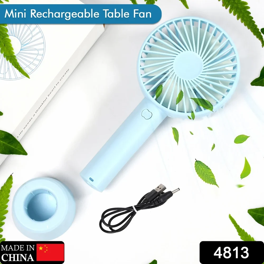 Classic Hand Fan With 3 Speed Settings For Desk Use