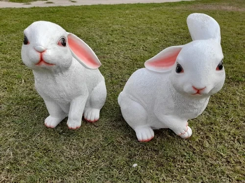 Thedecorshed Resin Big Wild Animals Rabbit Figure Ideal for Garden Side Decorati