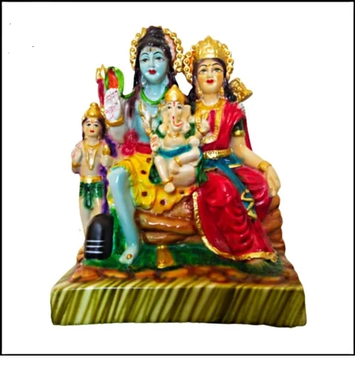 Polyresin Shiv Parivar Statue for pooja room & home decor showpeice