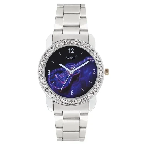 Evelyn Ladies Silver Analogue Wrist Watch