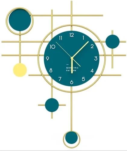 Golden Ornate Metal Wall Clock